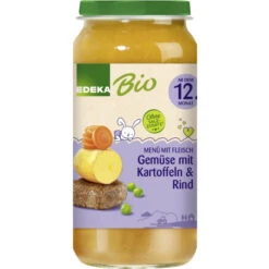 Bio Gemüse Mit Kartoffeln & Rind Ab Dem 12.Monat 250G