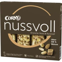 Nussvoll Dreierlei Nuss & Karamell 4ST 96G