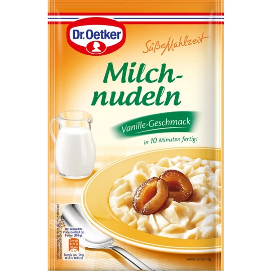 Dr. Oetker Milchnudeln Vanille-Geschmack 116G 1 Dr. Oetker Milchnudeln Vanille-Geschmack 116G