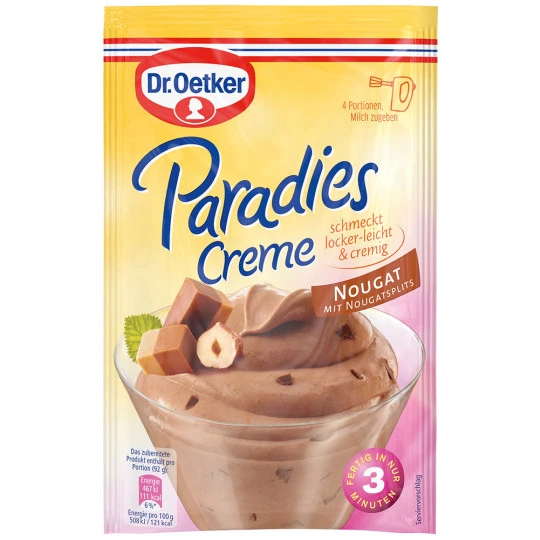 Dr. Oetker Paradies Creme Nougat Geschmack 70G 1 Dr. Oetker Paradies Creme Nougat Geschmack 70G