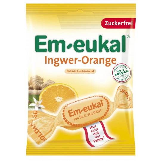 Ingwer- Orange Hustenbonbons Zuckerfrei 75G 1 Ingwer- Orange Hustenbonbons Zuckerfrei 75G