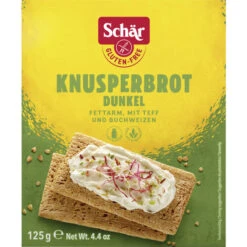 Knusperbrot Dunkel Fettarm Mit Teff Und Buchweizen 125G